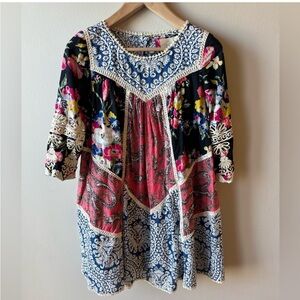 Floral Patchwork Mini Dress